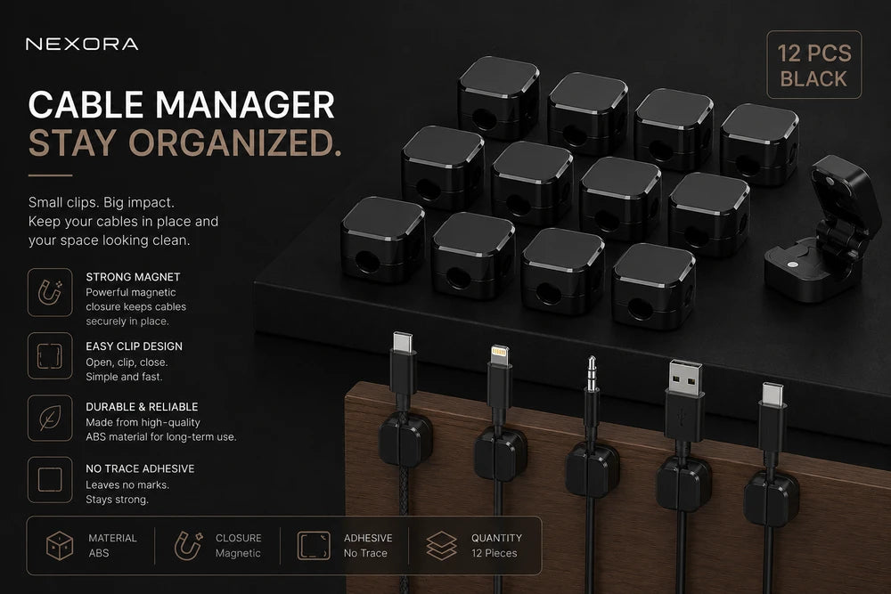 Nexora Magnetic Cable Clip
