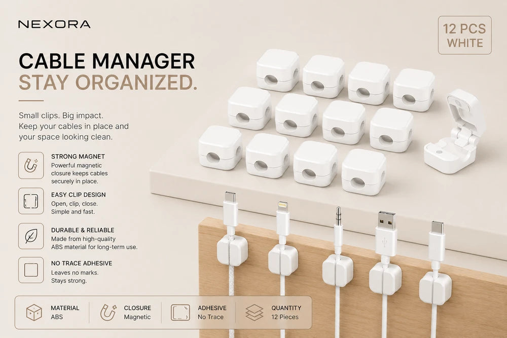 Nexora Magnetic Cable Clip
