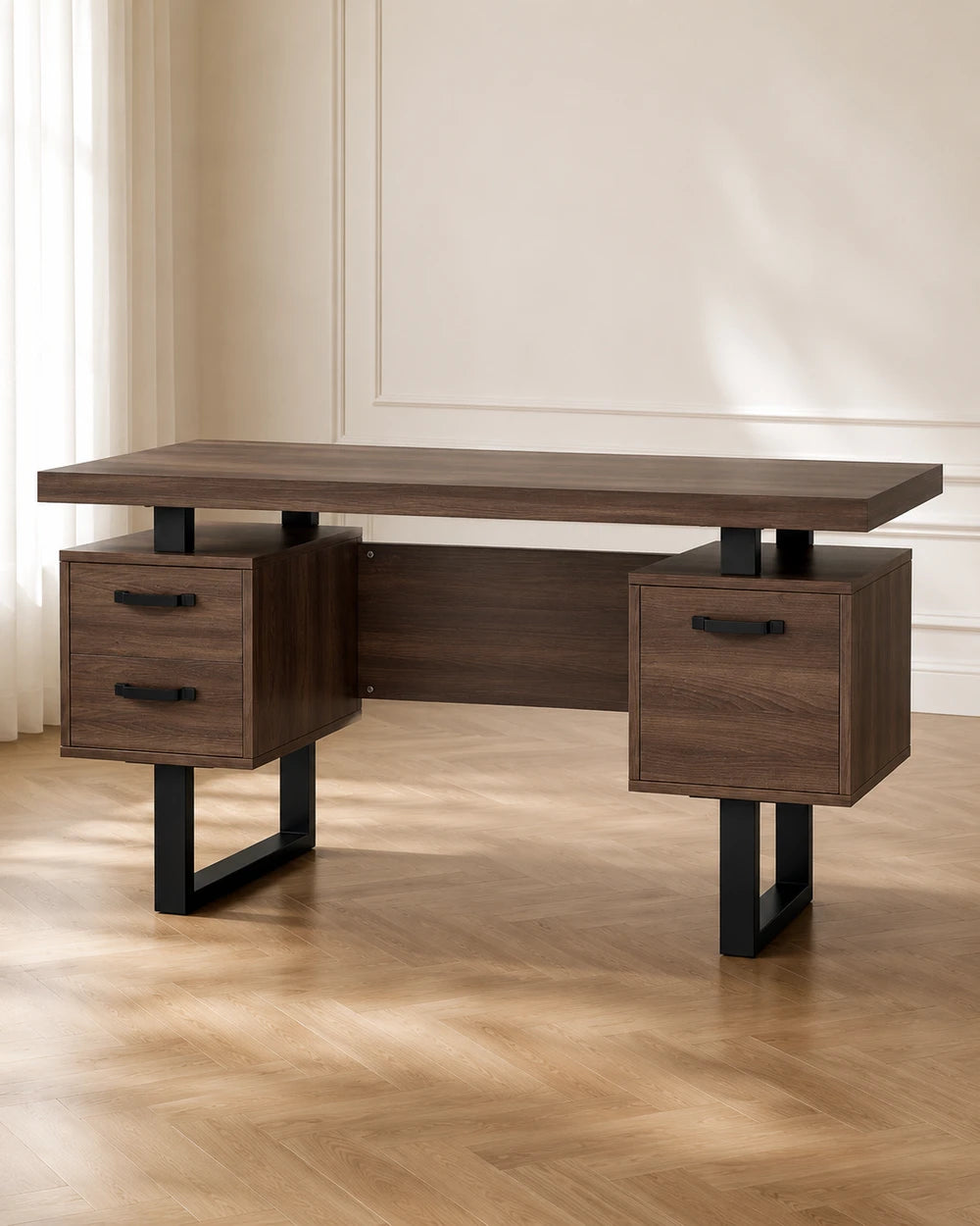 Nexora Modern Storage Desk 135 cm