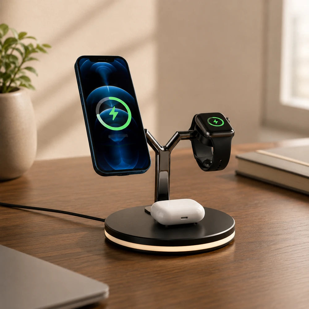 Nexora 3-in-1 Magnetic Wireless Charging Station