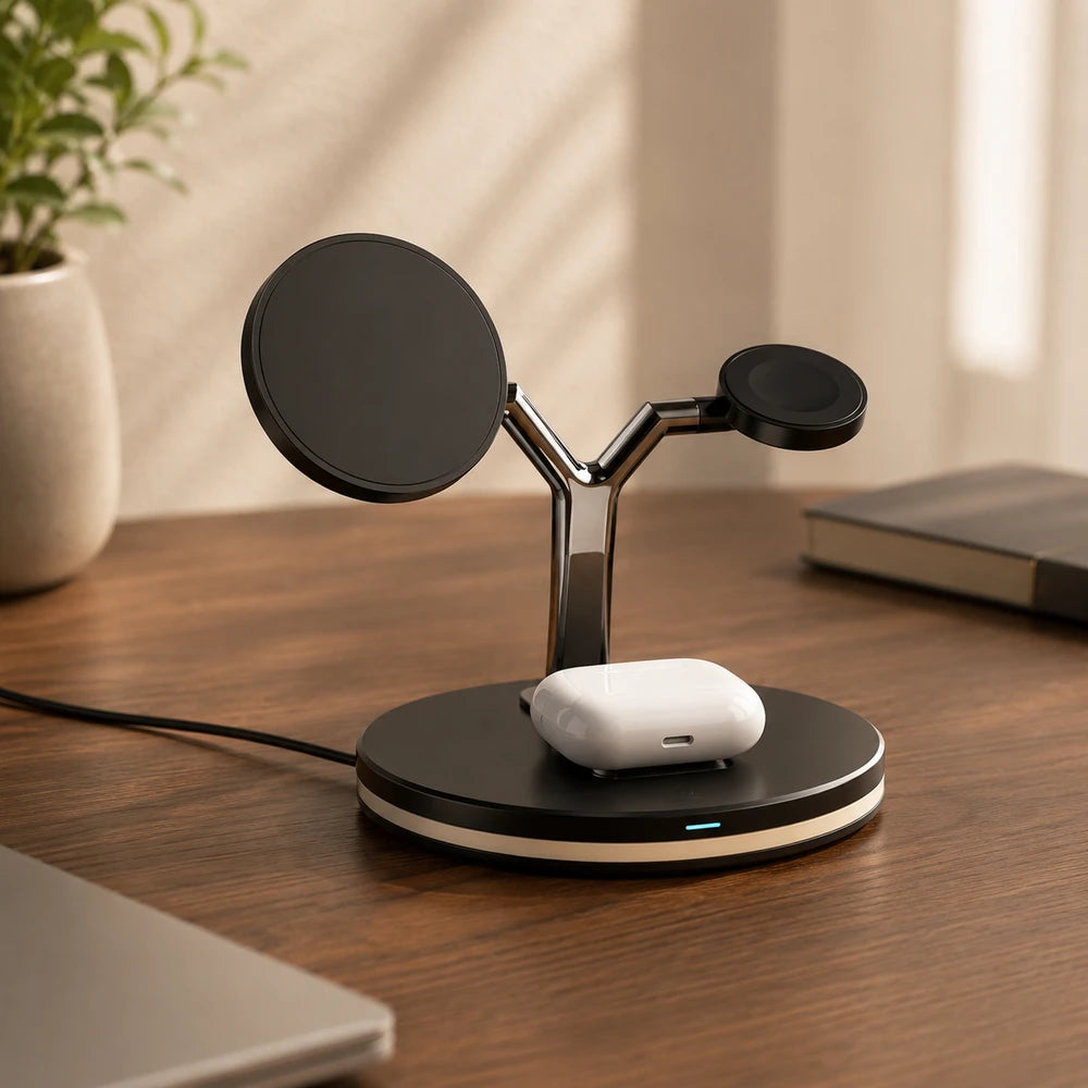 Nexora 3-in-1 Magnetic Wireless Charging Station